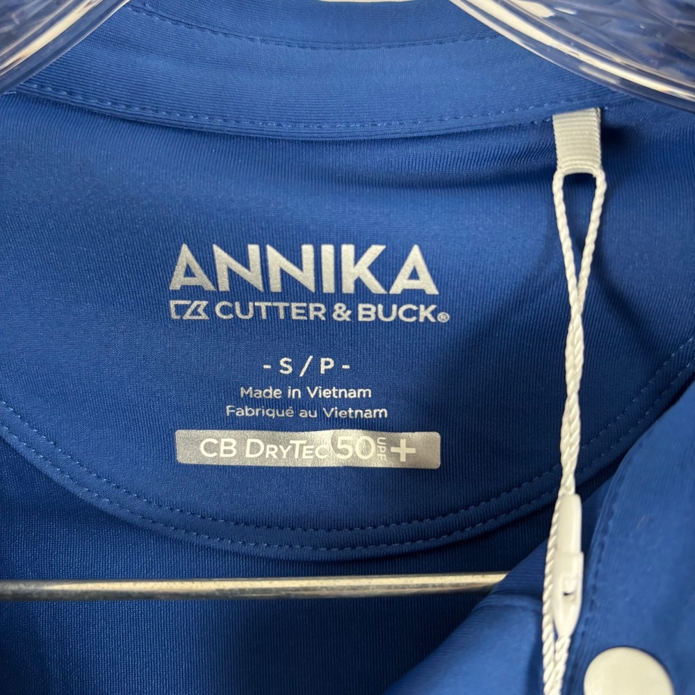 Annika, Women’s Size S, Blue, DryTec, Polo Shirt, UPF 50+, NWT Cutter and Buck - Picture 5 of 12